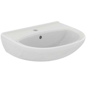 IDEAL STANDARD Alpha Umyvadlo 50x43 cm, s přepadem, otvor pro baterii, bílá W331201 obraz