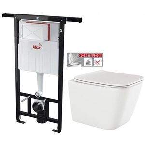 ALCADRAIN Jádromodul předstěnový instalační systém bez tlačítka + WC INVENA PAROS + SEDÁTKO AM102/1120 X RO1 obraz