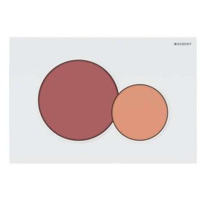 GEBERIT Sigma01 Ovládání splachování, karmínově červená/oranžová/bílá 115.770.FY.5 obraz