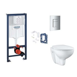 GROHE Rapid SL Set předstěnové instalace, klozetu, sedátka SoftClose, tlačítka Skate Cosmopolitan a sady pro vhazování tablet, chrom SANI11BB2133 obraz