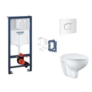 GROHE Rapid SL Set předstěnové instalace, klozetu, sedátka SoftClose, tlačítka Arena Cosmopolitan a sady pro vhazování tablet, alpská bílá SANI11BB3147 obraz