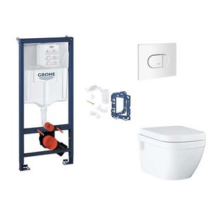 GROHE Rapid SL Set předstěnové instalace, klozetu, sedátka SoftClose, tlačítka Arena Cosmopolitan a sady pro vhazování tablet, alpská bílá SANI11BB3153 obraz