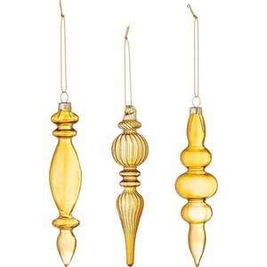 Skleněné vánoční ozdoby v sadě 3 ks ø 4 cm Auralia – Bloomingville obraz