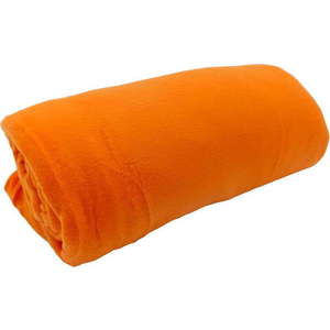 Oranžová fleecová deka 150x200 cm Plain – JAHU collections obraz