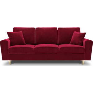 Červená sametová rozkládací/s úložným prostorem pohovka 235 cm Kyoto – Cosmopolitan Design obraz