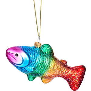 Skleněná ručně vyrobená vánoční ozdoba 7 cm Rainbow Trout – Sass & Belle obraz