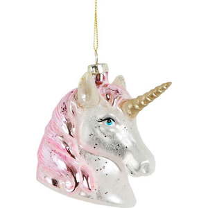 Skleněná ručně vyrobená vánoční ozdoba 9 cm Pink Shimmer Unicorn – Sass & Belle obraz