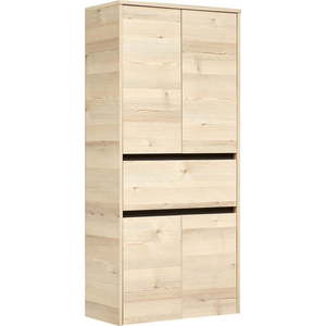 Vysoká/závěsná koupelnová skříňka v dekoru borovice v přírodní barvě 146x67 cm Quickset 393 – Pelipal obraz
