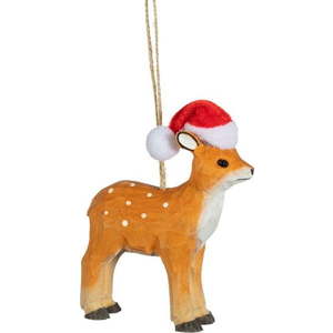 Dřevěná ručně vyrobená vánoční ozdoba 10 cm Deer – Sass & Belle obraz