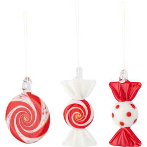 Skleněné ručně vyrobené vánoční ozdoby v sadě 3 ks 6 cm Festive – Bloomingville obraz