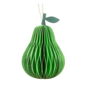 Papírová ručně vyrobená vánoční ozdoba ø 7 cm Pear Honeycomb – Sass & Belle obraz