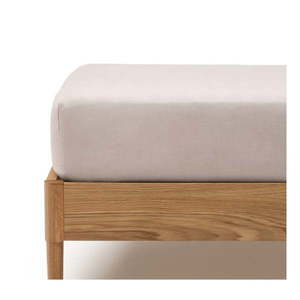 Napínací bavlněné prostěradlo taupe 90x200 cm Simmel – Kave Home obraz