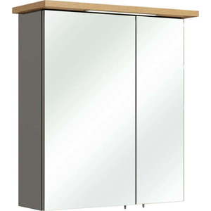 Šedá/v přírodní barvě koupelnová skříňka v dekoru dubu 60x72 cm Quickset 924 – Pelipal obraz