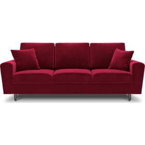 Červená sametová rozkládací/s úložným prostorem pohovka 235 cm Kyoto – Cosmopolitan Design obraz
