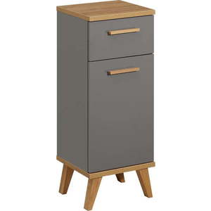 Šedá nízká koupelnová skříňka v dekoru dubu 35, 5x89, 5 cm Quickset 924 – Pelipal obraz