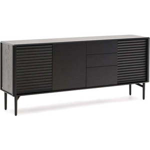 Černá komoda v dekoru dubu 200x86x45 cm Lenon – Kave Home obraz