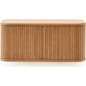 Závěsná skříňka pod umyvadlo v dekoru jasanu v přírodní barvě 90x40 cm Mailen – Kave Home obraz