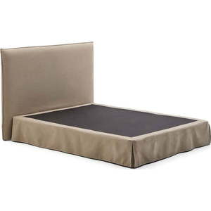 Taupe čalouněná dvoulůžková postel 160x200 cm Jaira – Kave Home obraz