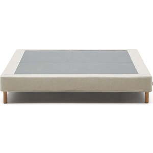 Béžová čalouněná dvoulůžková postel 150x190 cm Ofelia – Kave Home obraz