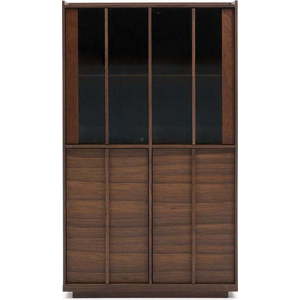 Hnědá vitrína v dekoru ořechu 100x170x40 cm Onix – Kave Home obraz