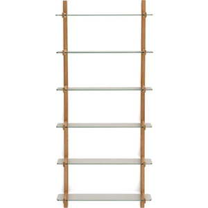 Skleněný modulární policový systém v přírodní barvě 90x202x30, 5 cm Sitra – Kave Home obraz