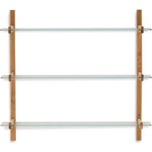 Skleněný modulární policový systém v přírodní barvě 110x98x30, 5 cm Sitra – Kave Home obraz