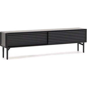 Černý TV stolek v dekoru dubu 200x57x35 cm Lenon – Kave Home obraz