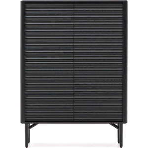 Černá skříňka v dekoru dubu 104, 5x144x40 cm Lenon – Kave Home obraz
