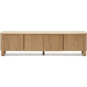 TV stolek v dekoru jasanu v přírodní barvě 200x52x40 cm Salaya – Kave Home obraz