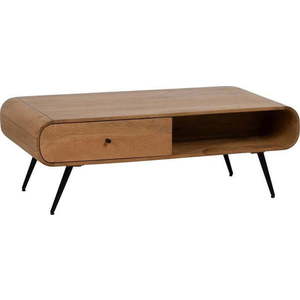 Konferenční stolek z masivu mindi v přírodní barvě 60x120 cm Mahón – Ixia obraz