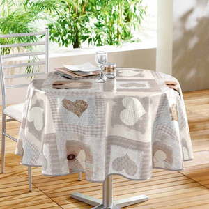Omyvatelný ubrus z PVC ø 160 cm Cosy Coeur – douceur d'intérieur obraz
