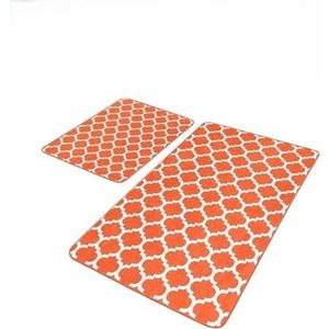 Oranžové sametové koupelnové předložky v sadě 2 ks 60x100 cm – Mila Home obraz