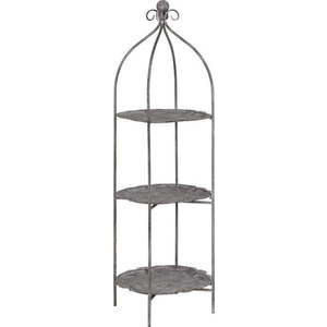 Šedý kovový regál 45x144x45 cm Mireille – Ixia obraz