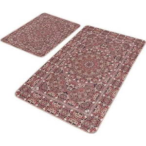 Hnědé sametové koupelnové předložky v sadě 2 ks 60x100 cm – Mila Home obraz