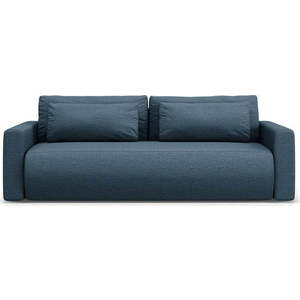 Tmavě modrá rozkládací pohovka s úložným prostorem 238 cm Belfast – Cosmopolitan Design obraz