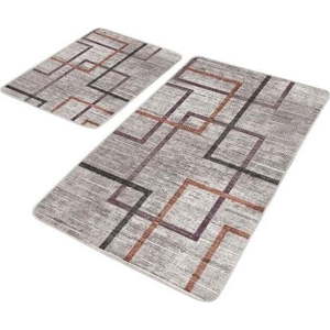 Šedé sametové koupelnové předložky v sadě 2 ks 60x100 cm – Mila Home obraz