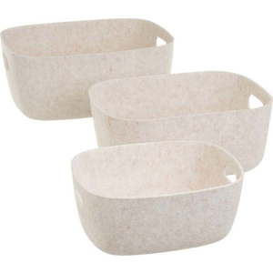 Látkové košíky v sadě 3 ks 36x28x16 cm – Casa Selección obraz