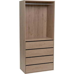 Otevřená modulární skříň v dekoru dubu v přírodní barvě 80x180x45 cm Modular – Casa Selección obraz