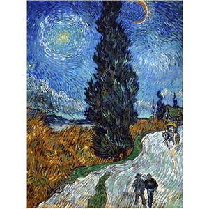 Reprodukce obrazu 45x60 cm Country road in Provence by night - Fedkolor obraz