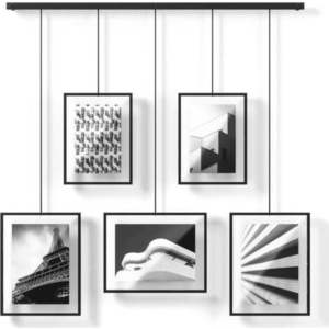 Černé kovové rámečky na zeď v sadě 5 ks 79x43 cm Exhibit – Umbra obraz