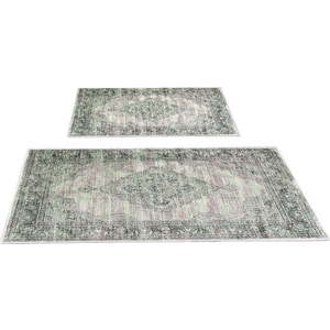 Zeleno-šedé koupelnové předložky v sadě 2 ks 60x100 cm – Foutastic obraz