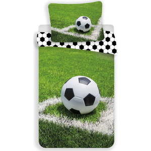 Zelené bavlněné dětské povlečení na jednolůžko 140x200 cm Football – Jerry Fabrics obraz