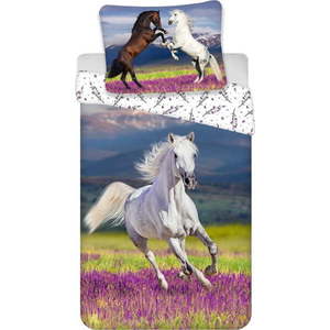 Bavlněné dětské povlečení na jednolůžko 140x200 cm Horse "Meadow" – Jerry Fabrics obraz