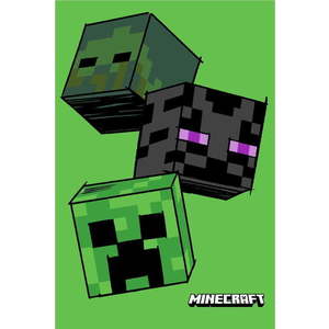 Zelená fleecová dětská deka 100x150 cm Minecraft "The Mobs" – Jerry Fabrics obraz