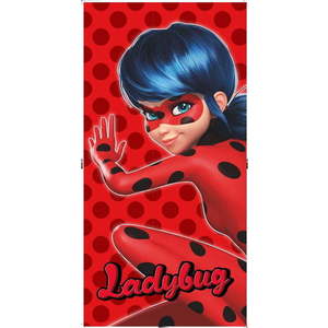 Červená bavlněná dětská osuška 70x140 cm Miraculous – Jerry Fabrics obraz