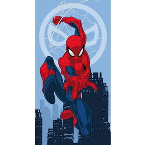 Červeno-modrá bavlněná dětská osuška 70x140 cm Spider-man "Jump" – Jerry Fabrics obraz