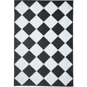 Černobílý pratelný koberec 80x150 cm Lyna Charcoal&White – Think Rugs obraz