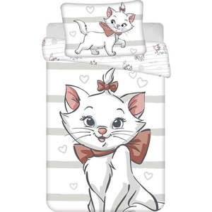 Bílé bavlněné dětské povlečení do postýlky 100x135 cm Marie Cat "Bow" – Jerry Fabrics obraz