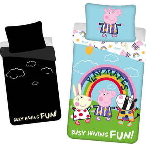 Bavlněné dětské povlečení se svítícím efektem na jednolůžko 140x200 cm Peppa Pig – Jerry Fabrics obraz