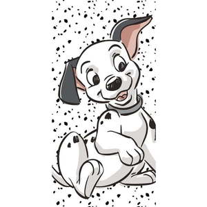 Černobílá bavlněná dětská osuška 70x140 cm 101 Dalmatians "Lucky" – Jerry Fabrics obraz